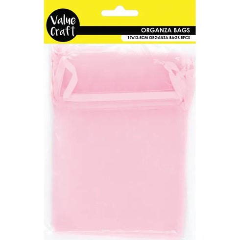 Baby Pink Colour Small Organza Gift Bags